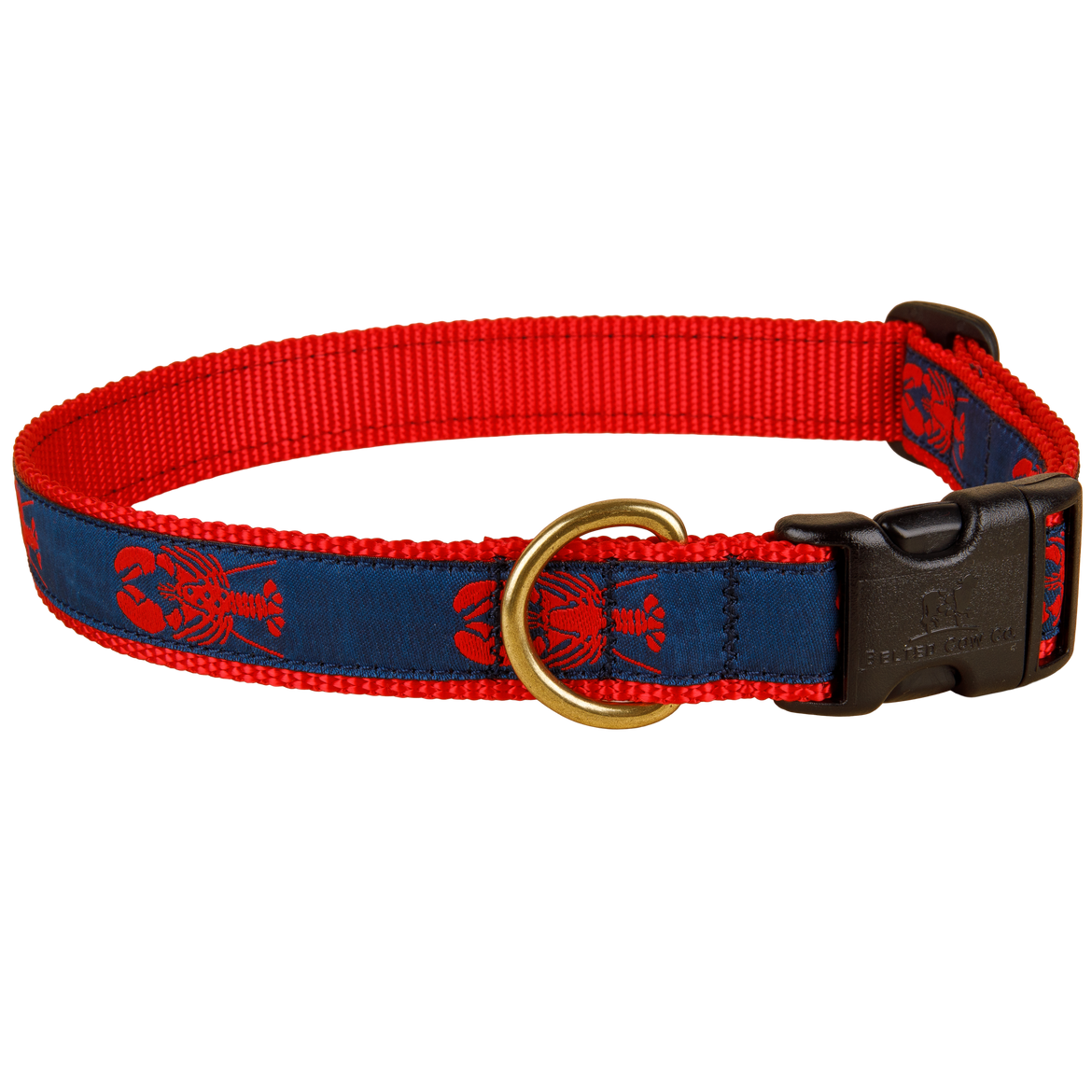 Product Image Lobster Ribbon Dog Collar in Navy; Collar Width: 1.25 Inch