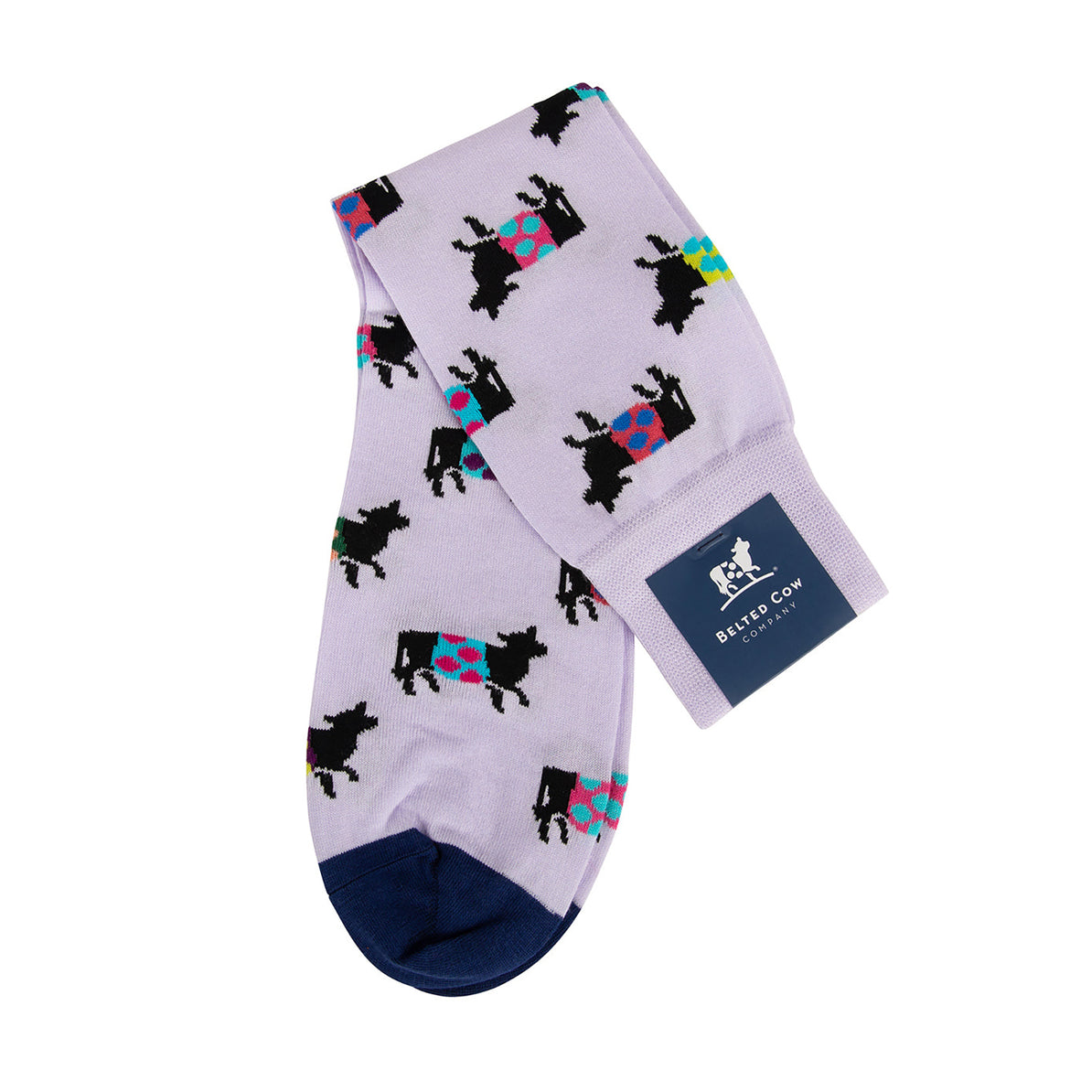 Beltie Socks in Light Blue