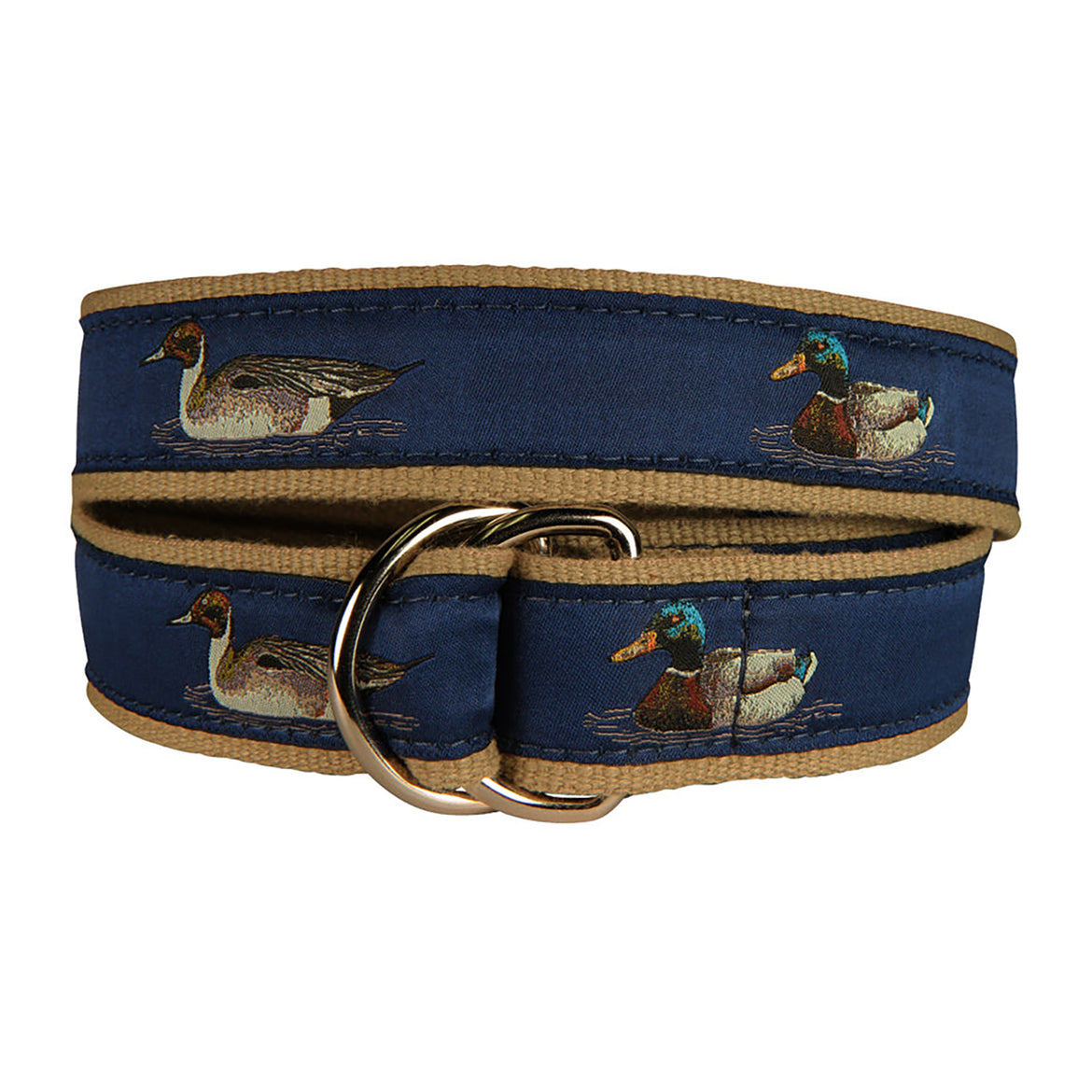Ducks Ribbon D-Ring Belt in Blue