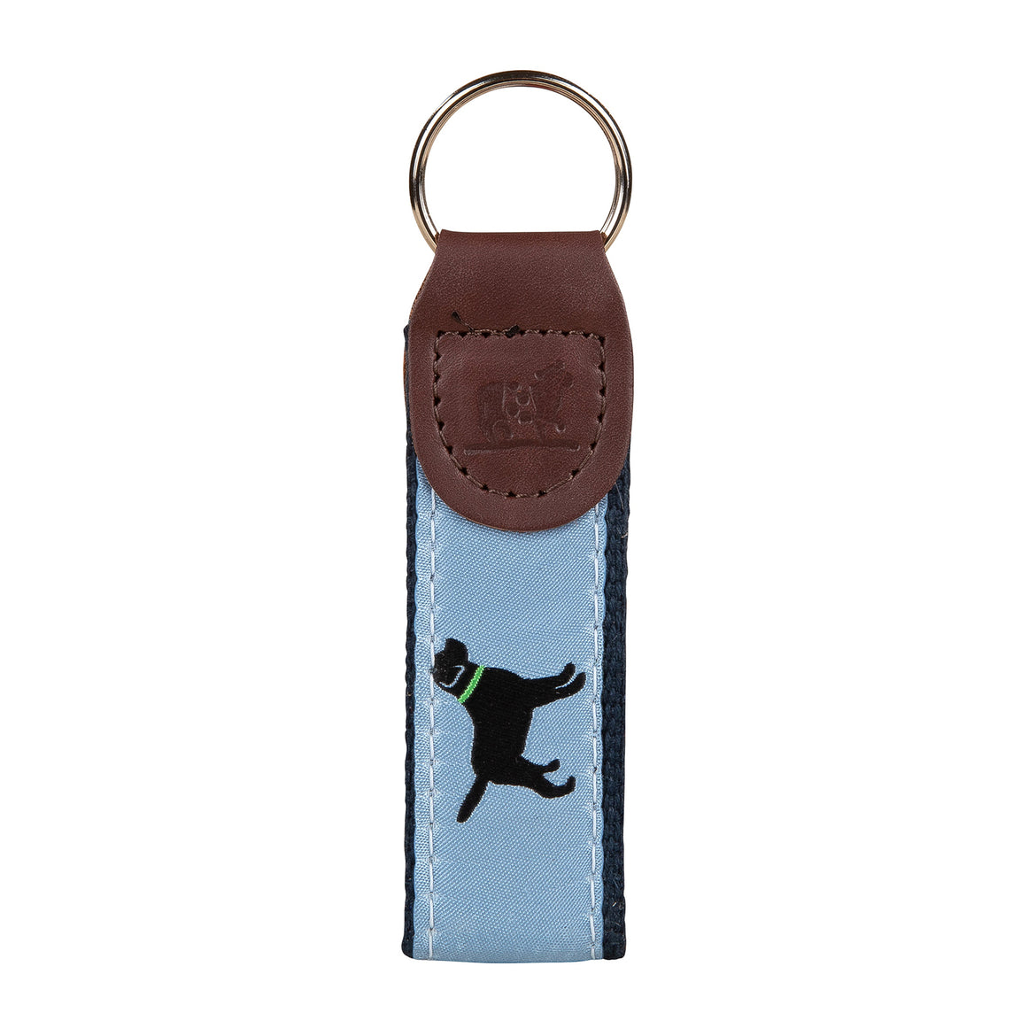 Labrador Retriever Key Fob in Dusty Blue