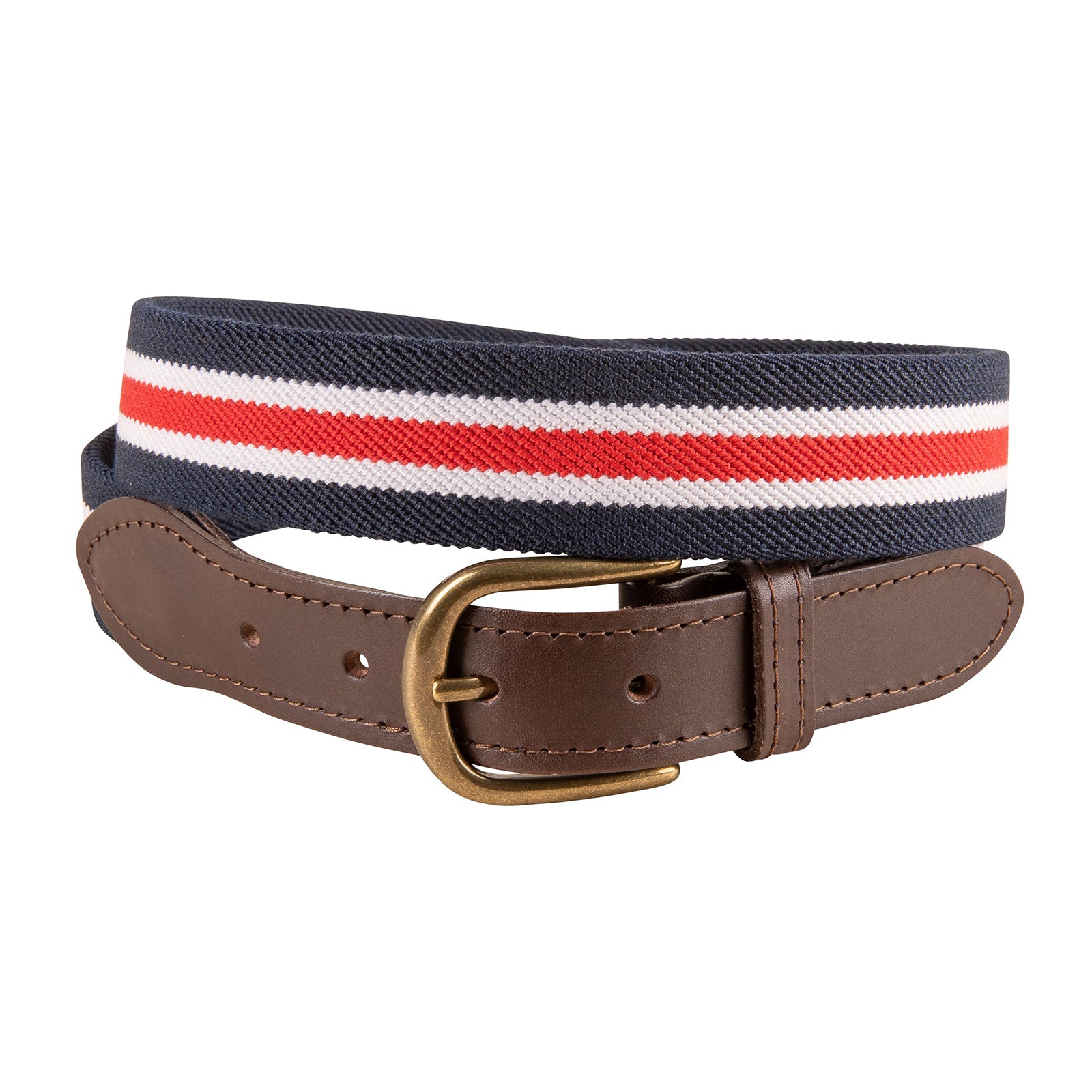 Stretch Striped Webbing Club Belt