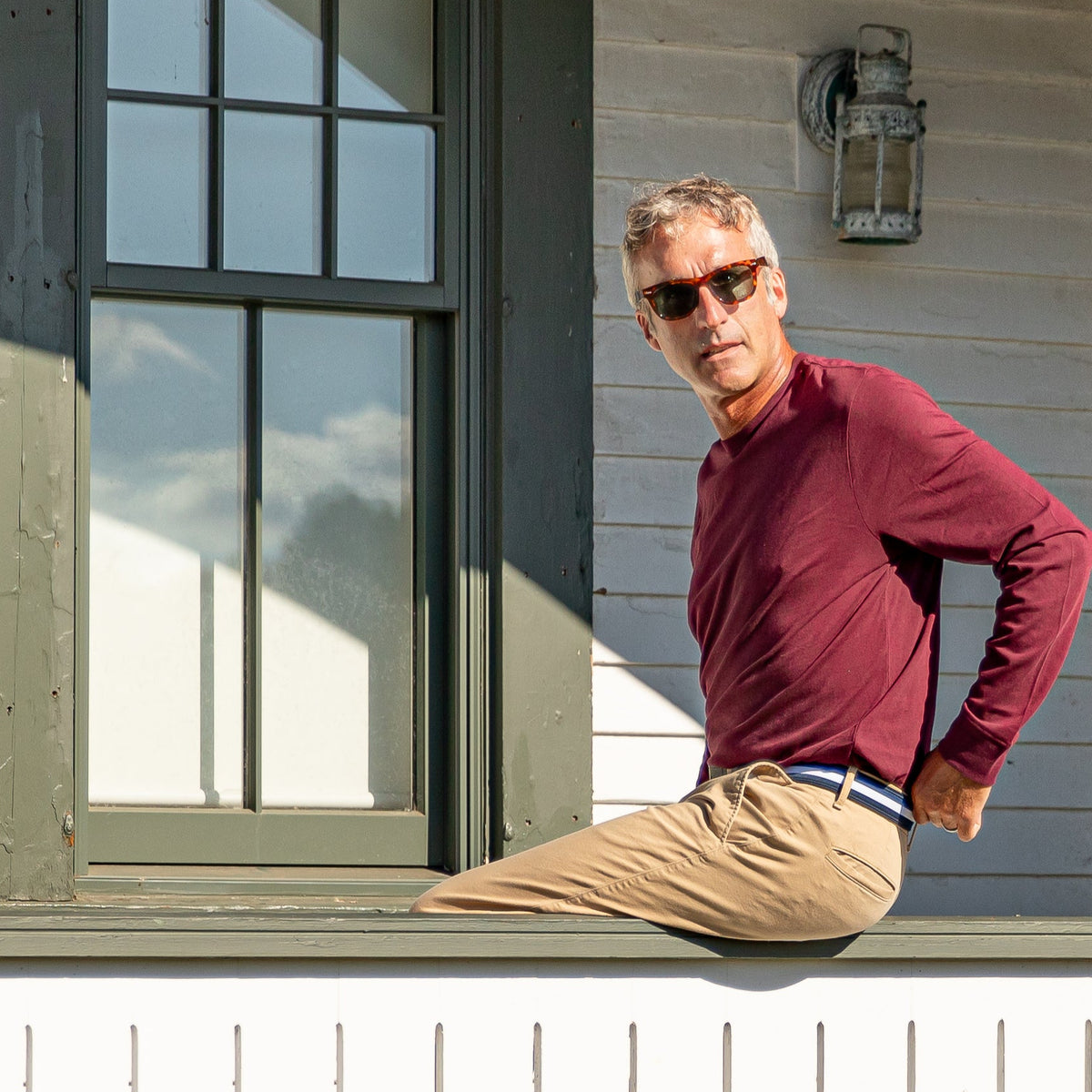 Classic Stripe Ribbon D-Ring Belt