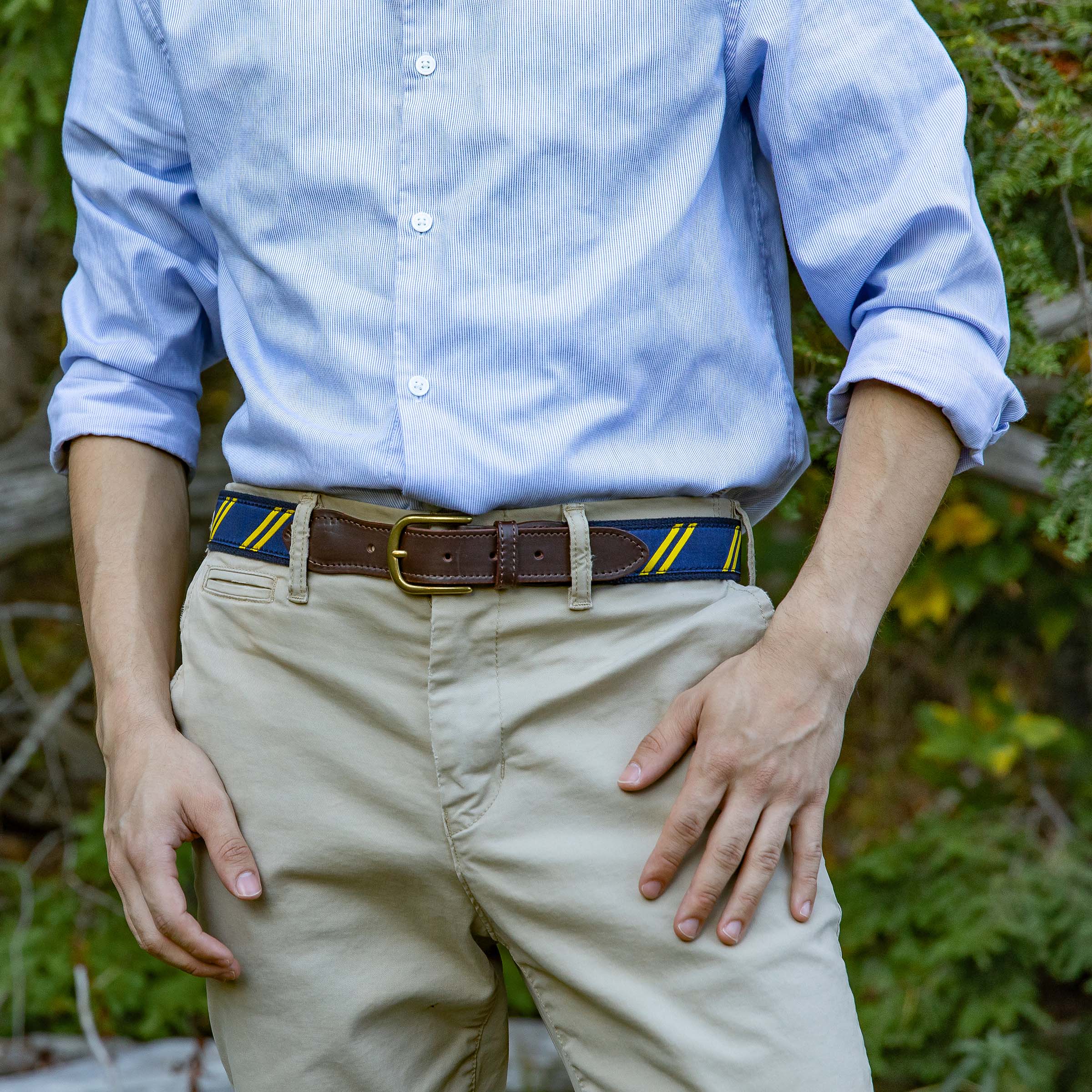 mens ribbon belts