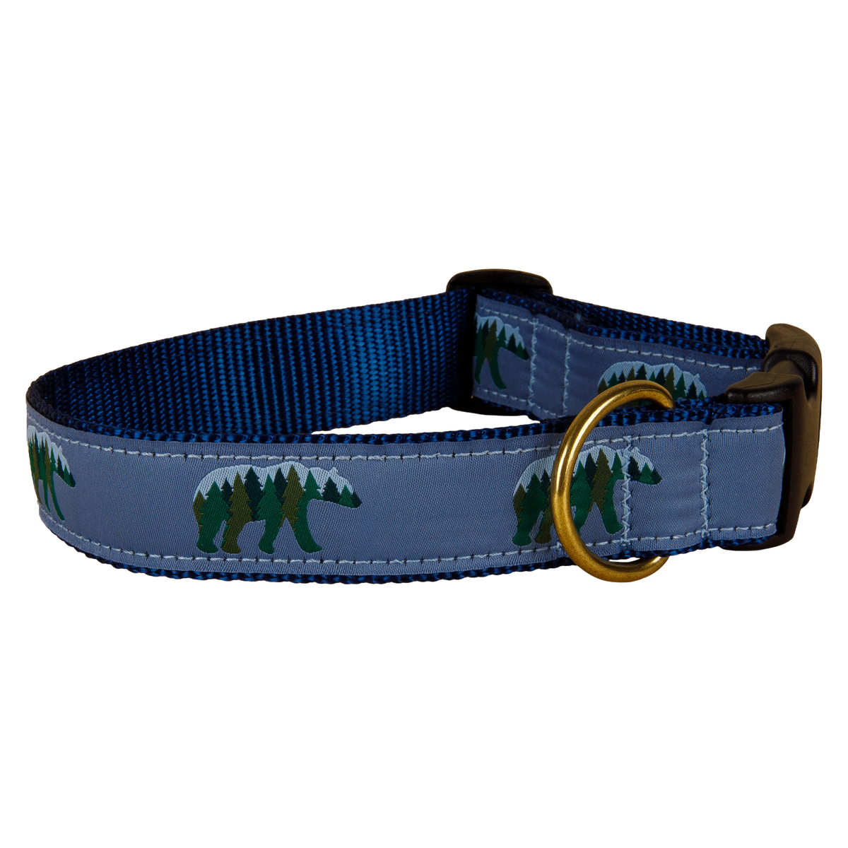 Woodland Bear Ribbon Dog Collar