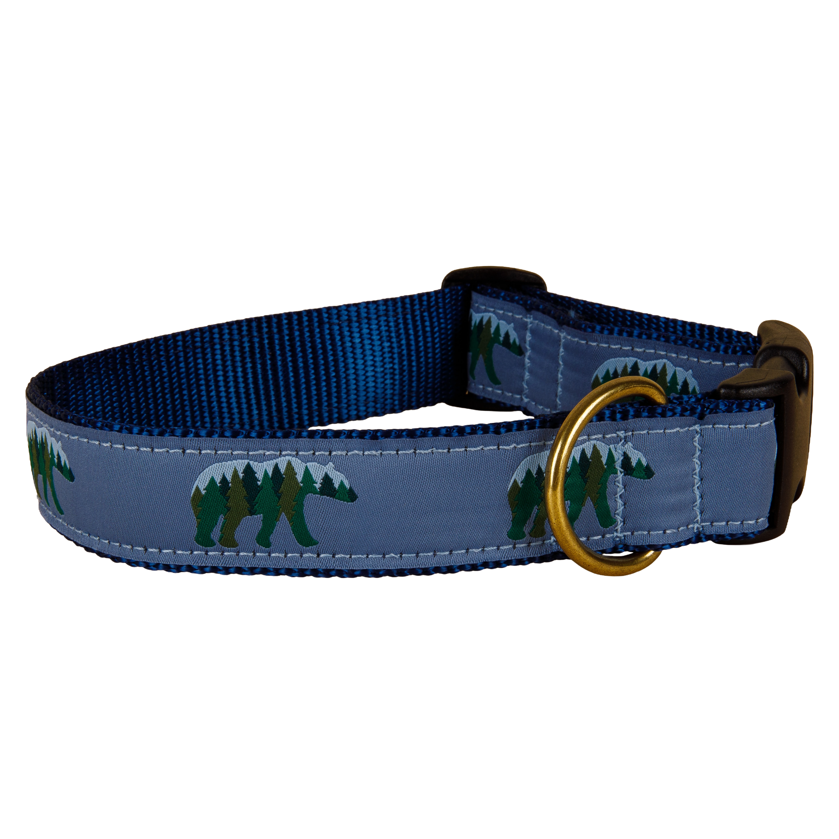 Woodland Bear Ribbon Dog Collar