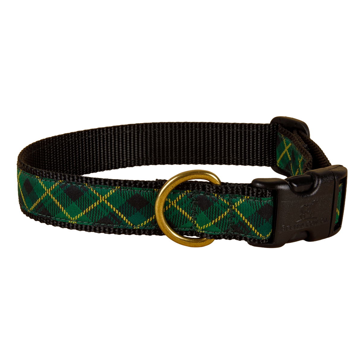 Black Watch Plaid Ribbon Dog Collar