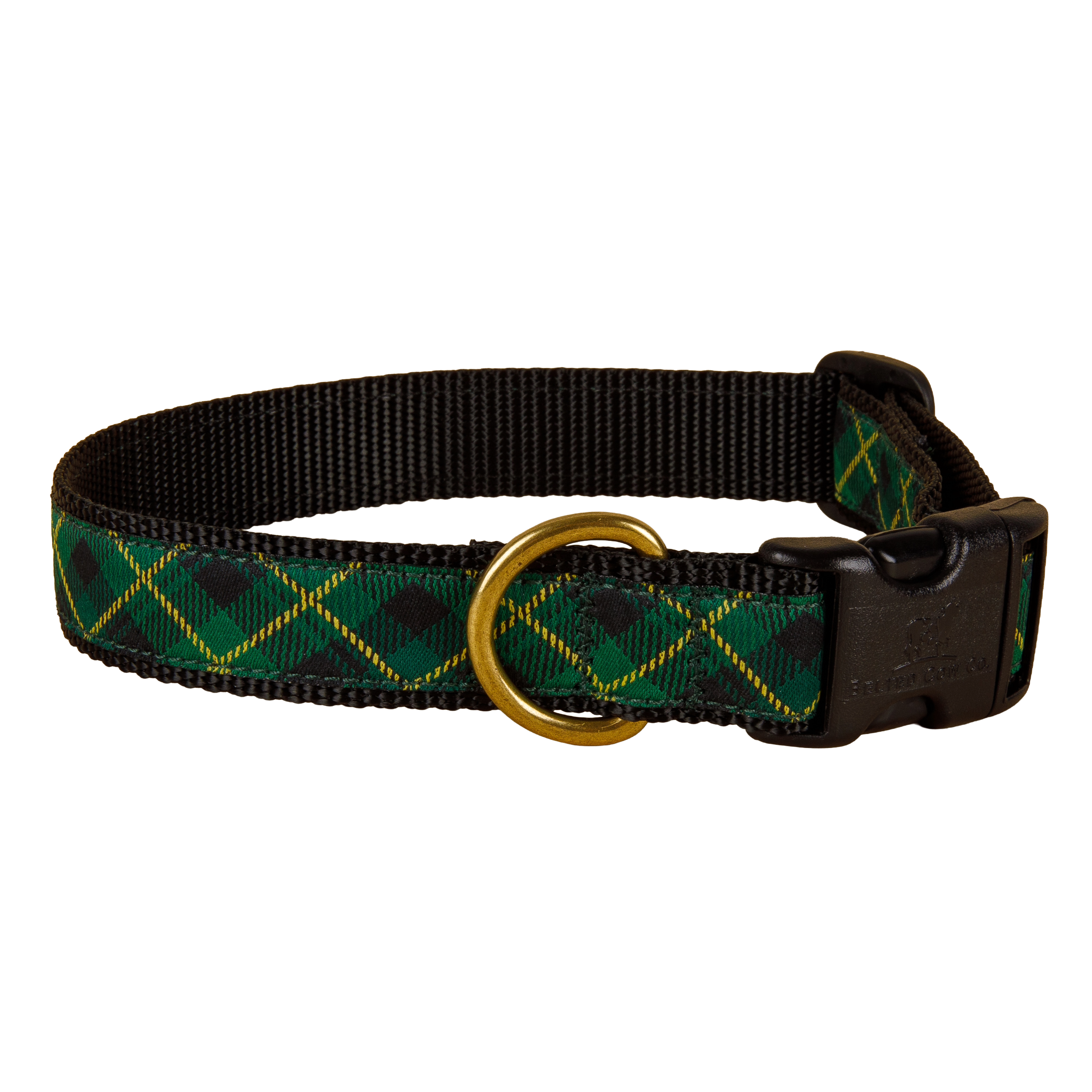 Black Watch Plaid Ribbon Dog Collar