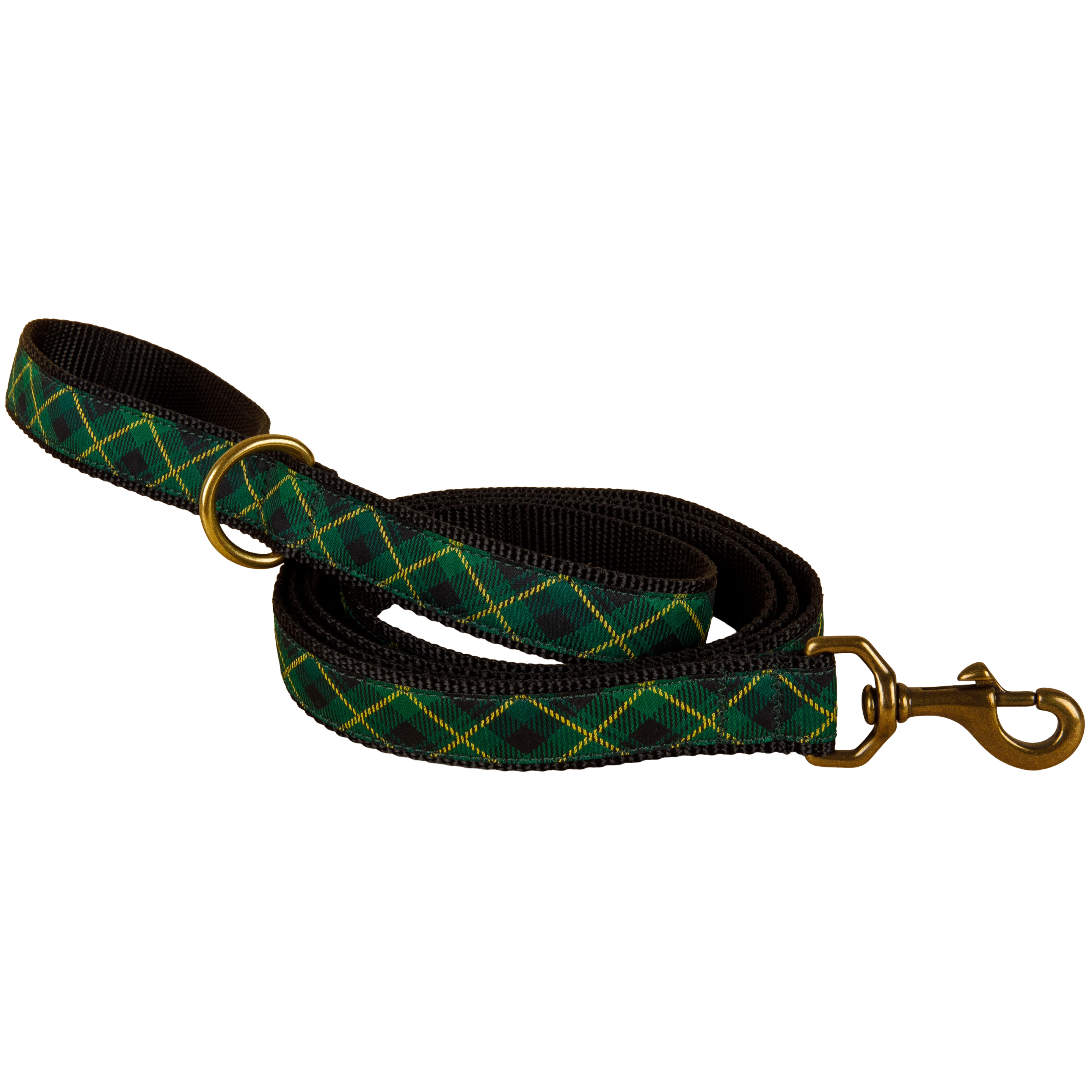 Black Watch Plaid Ribbon Dog Leash