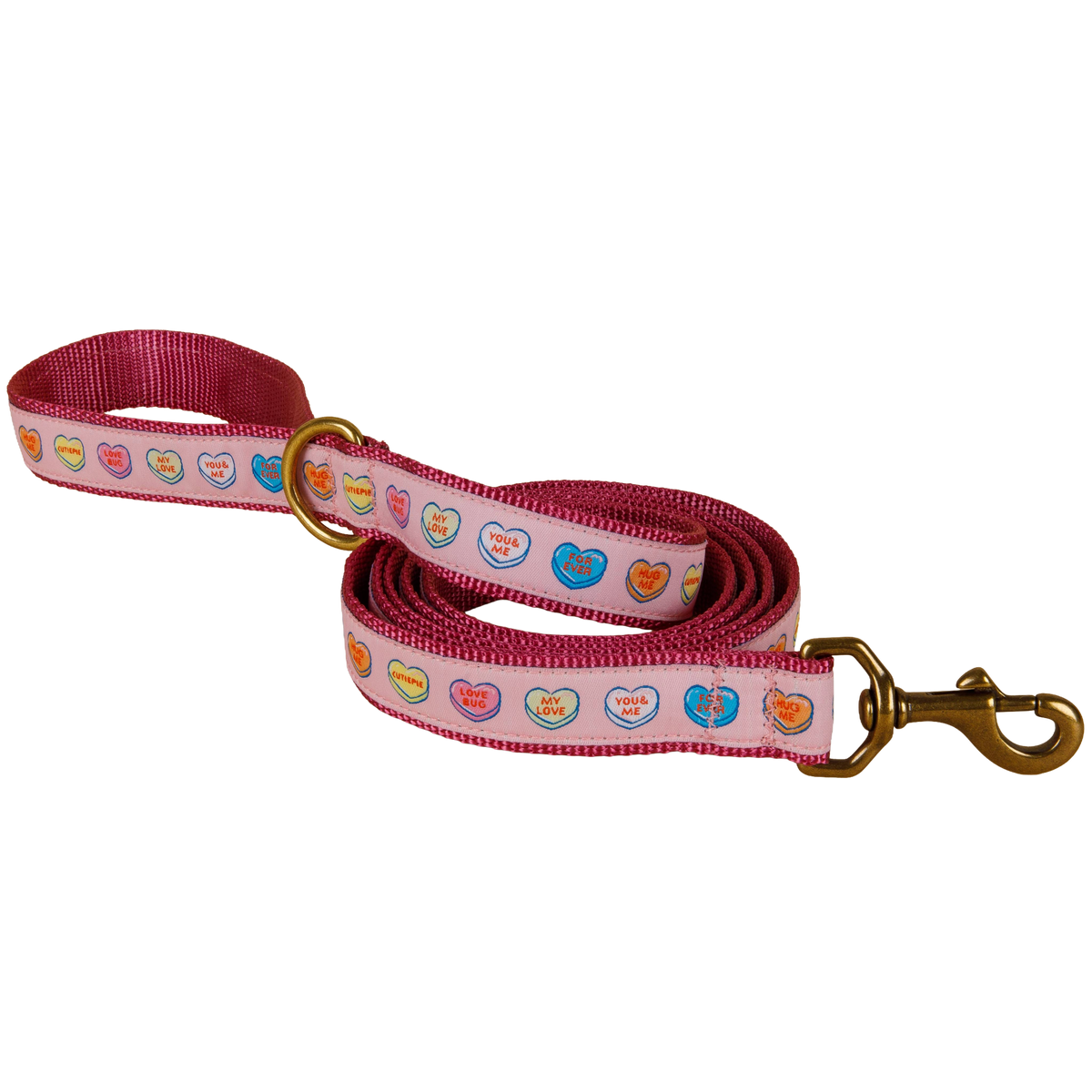 Candy Hearts Ribbon Dog Leash