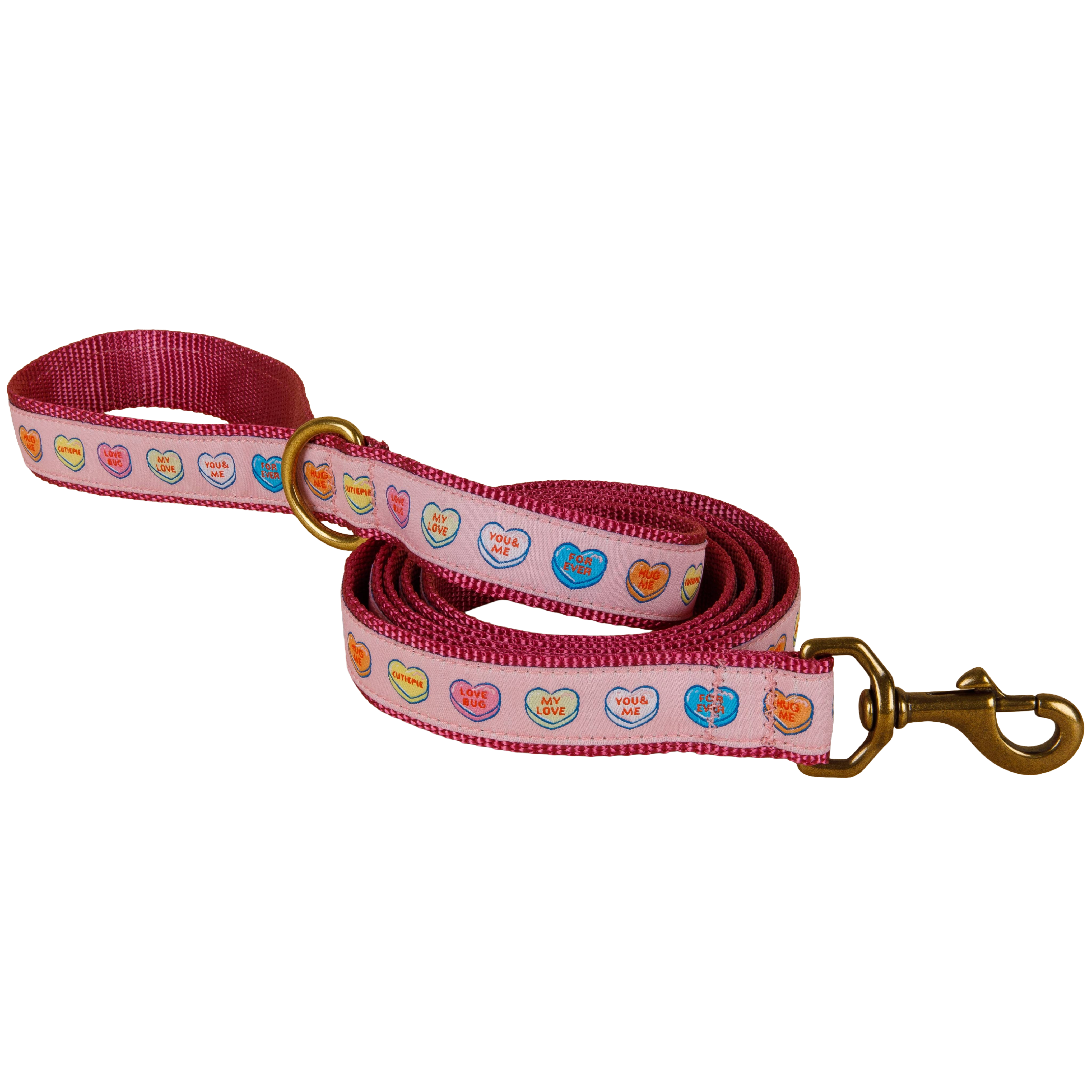 Candy Hearts Ribbon Dog Leash