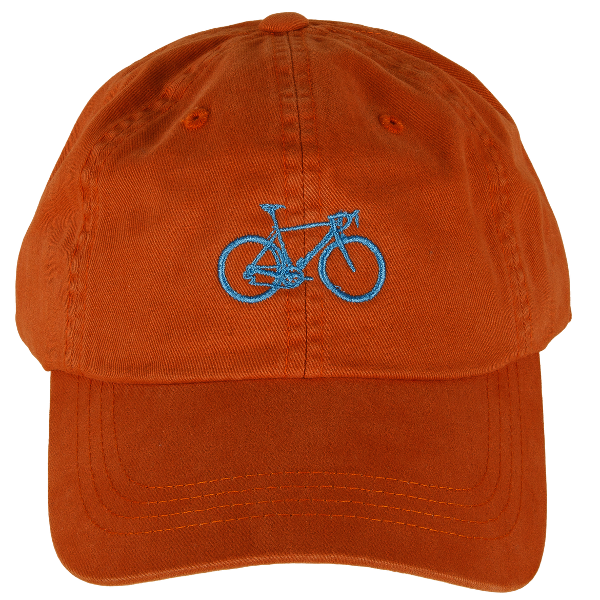 Road Bike Dad Hat in Burnt Orange