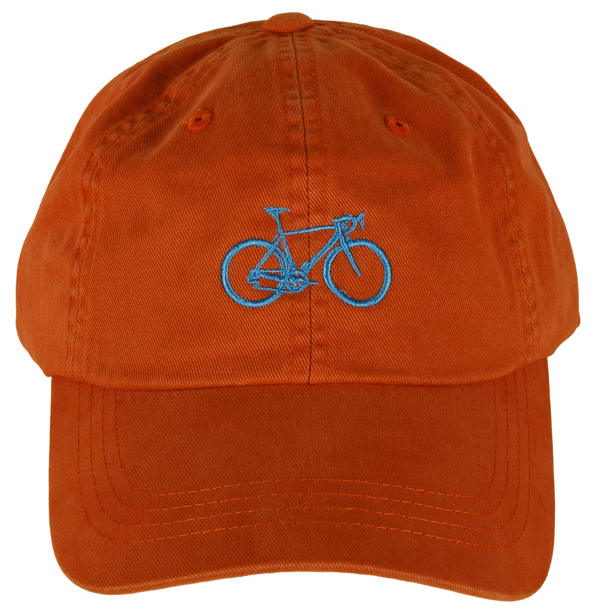 Road Bike Dad Hat in Burnt Orange