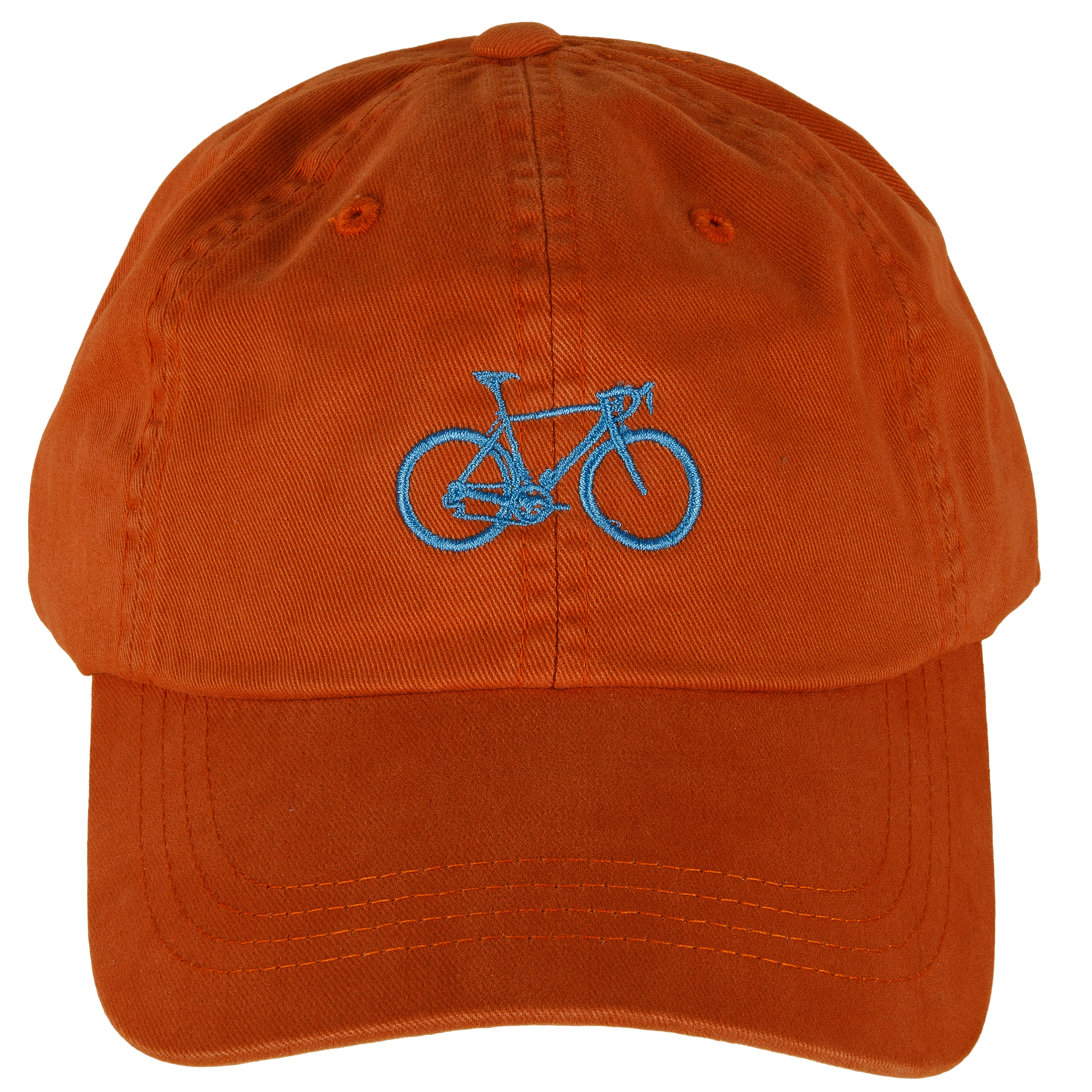 Road Bike Dad Hat in Burnt Orange