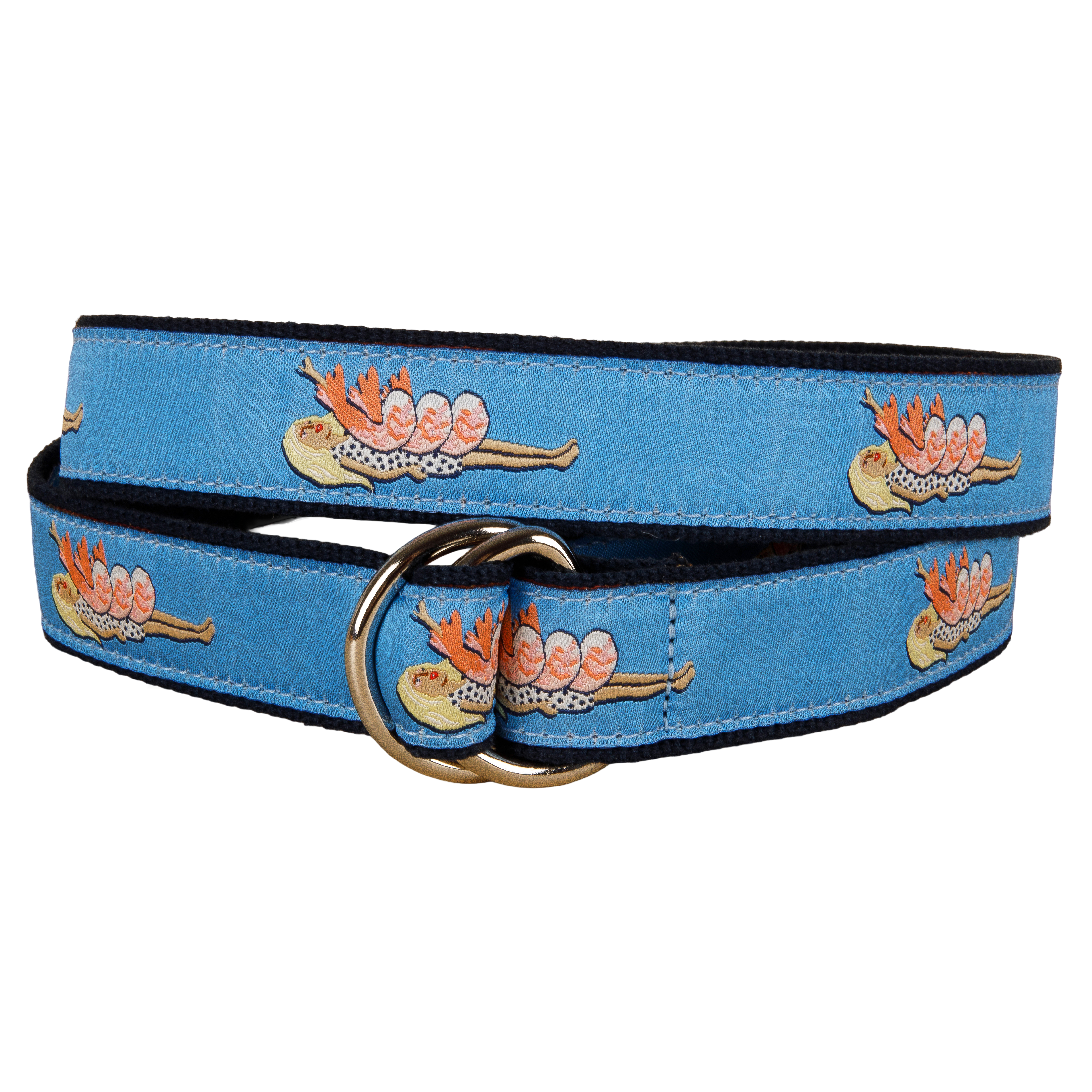 Shrimp On The Barbie Ribbon D-Ring Belt