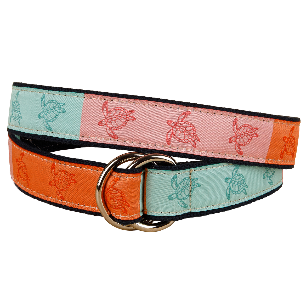 Sea Turtles Ribbon D-Ring Belt