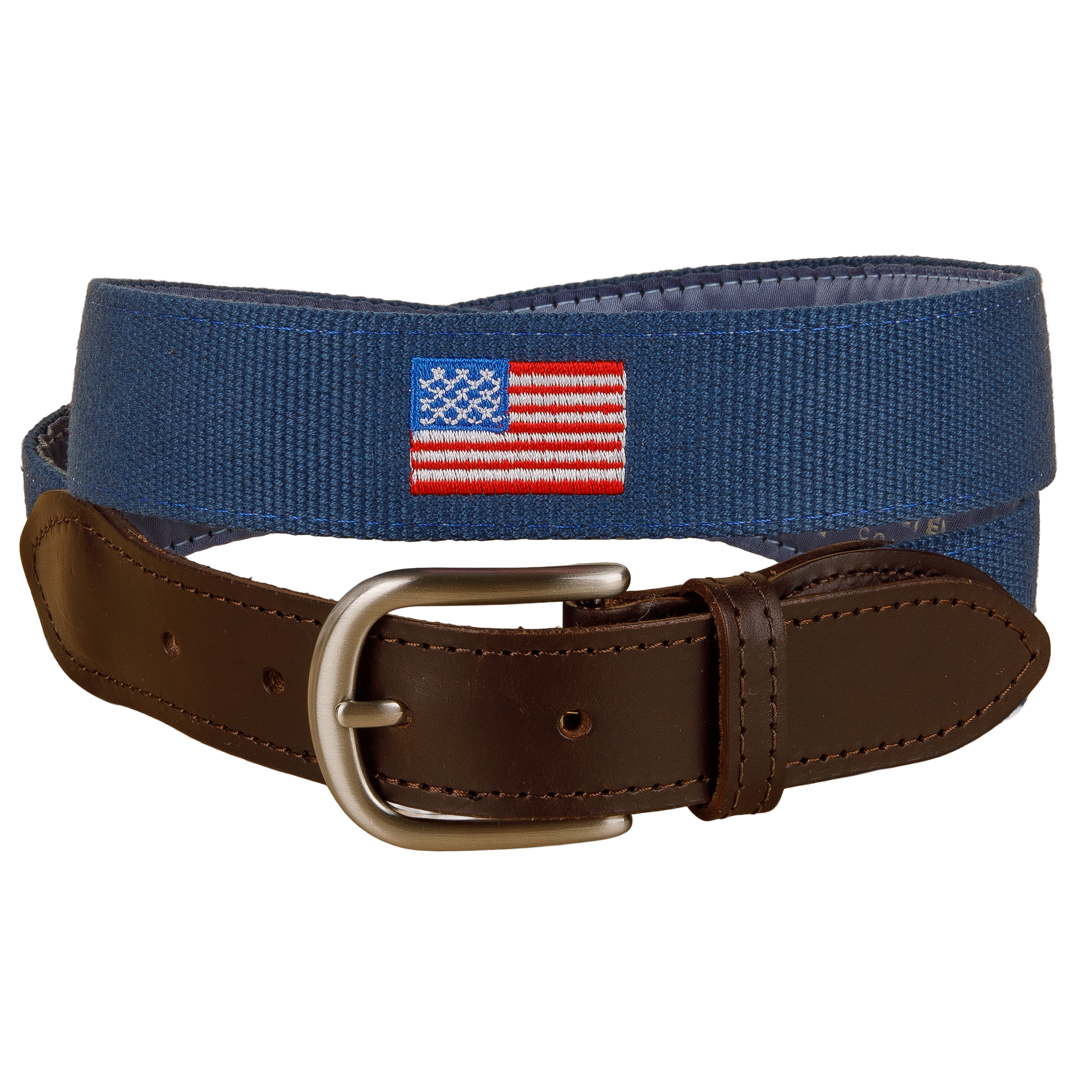 USA Flag Embroidered Belt