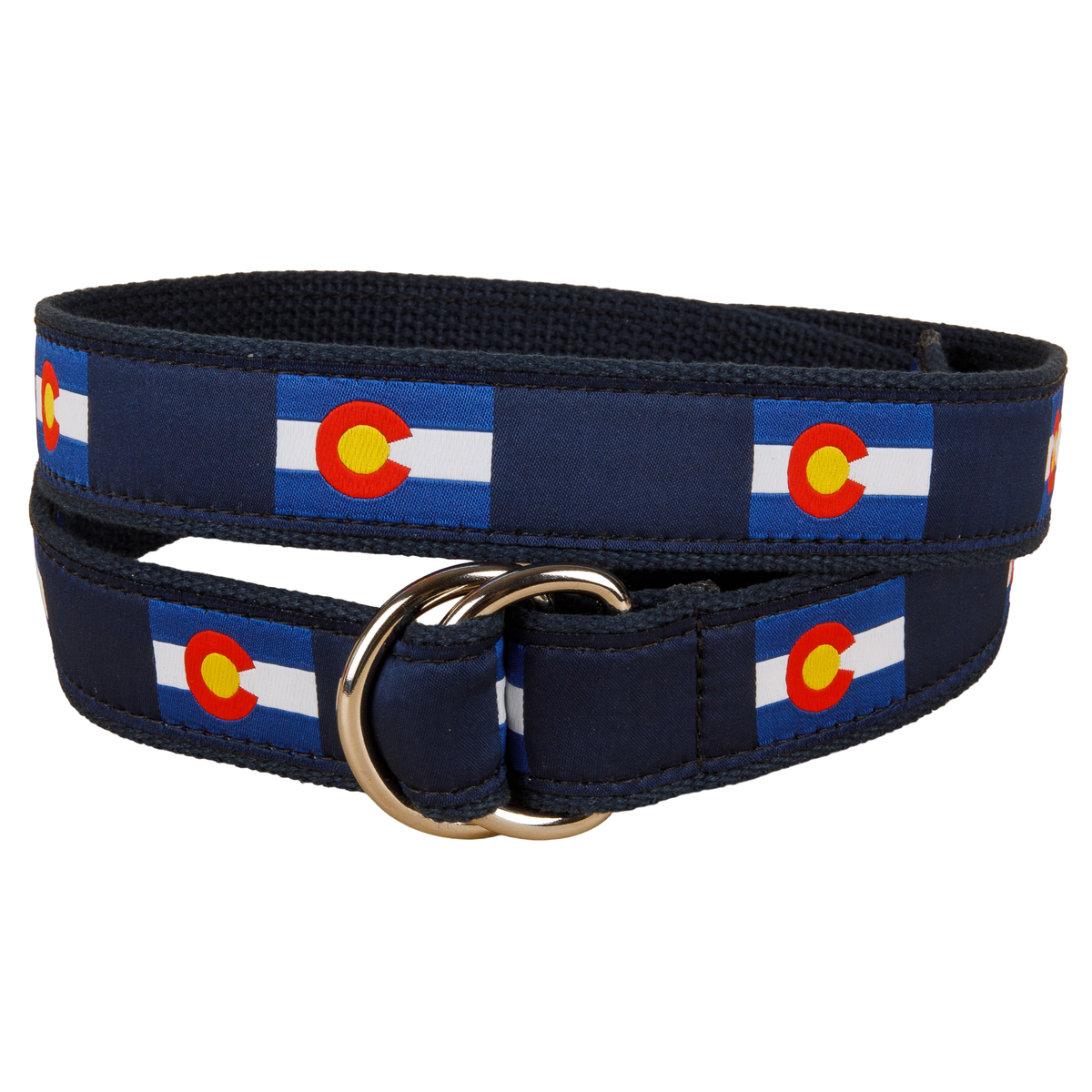 Colorado State Flag Ribbon D-Ring Belt