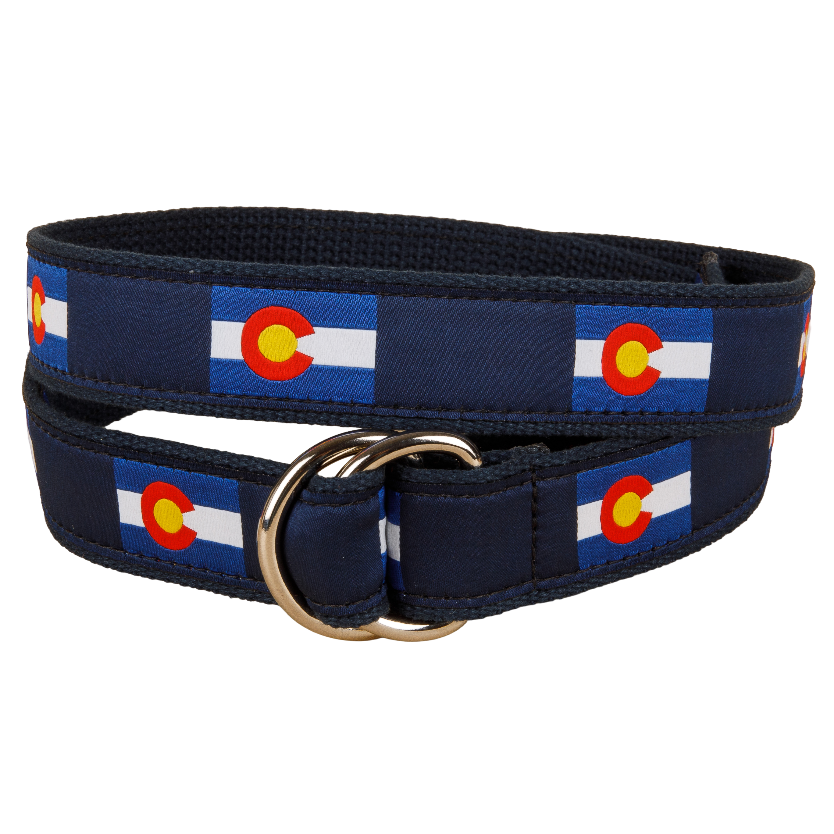 Colorado State Flag Ribbon D-Ring Belt