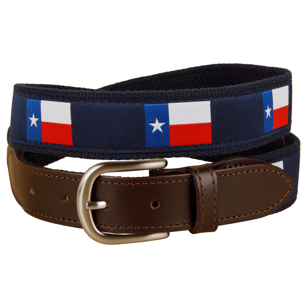 Texas State Flag Ribbon Club Belt