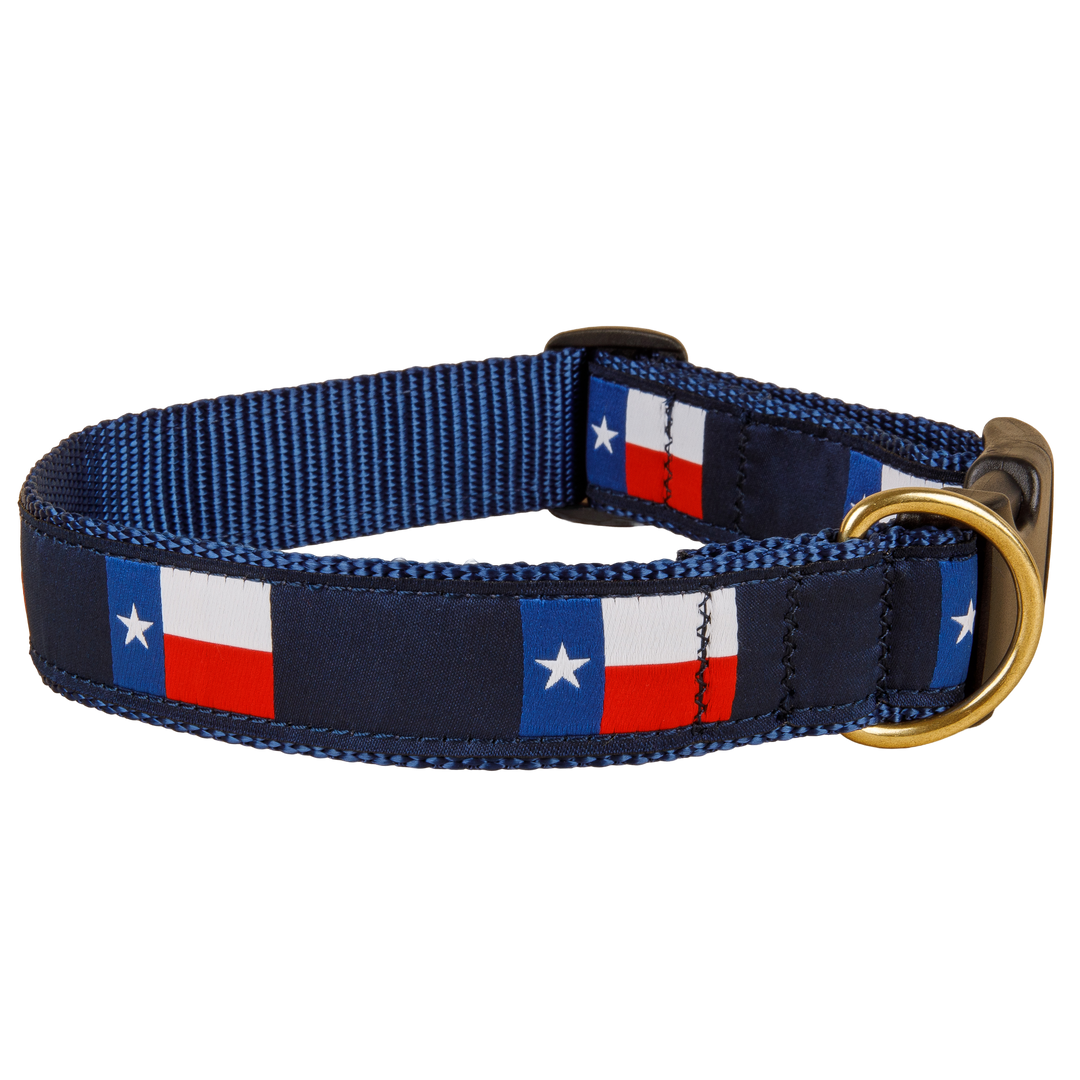 Texas State Flag Ribbon Dog Collar