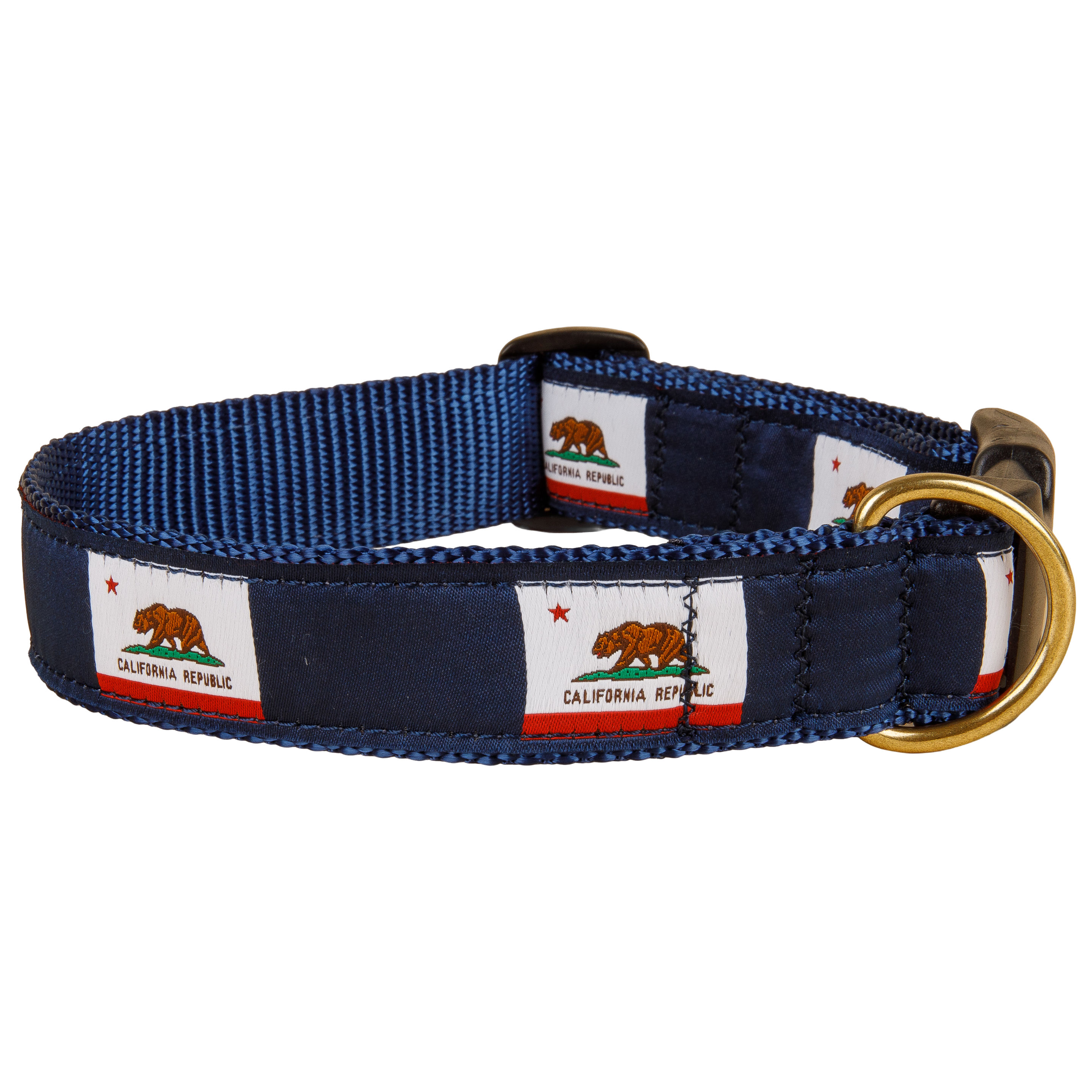 California State Flag Ribbon Dog Collar