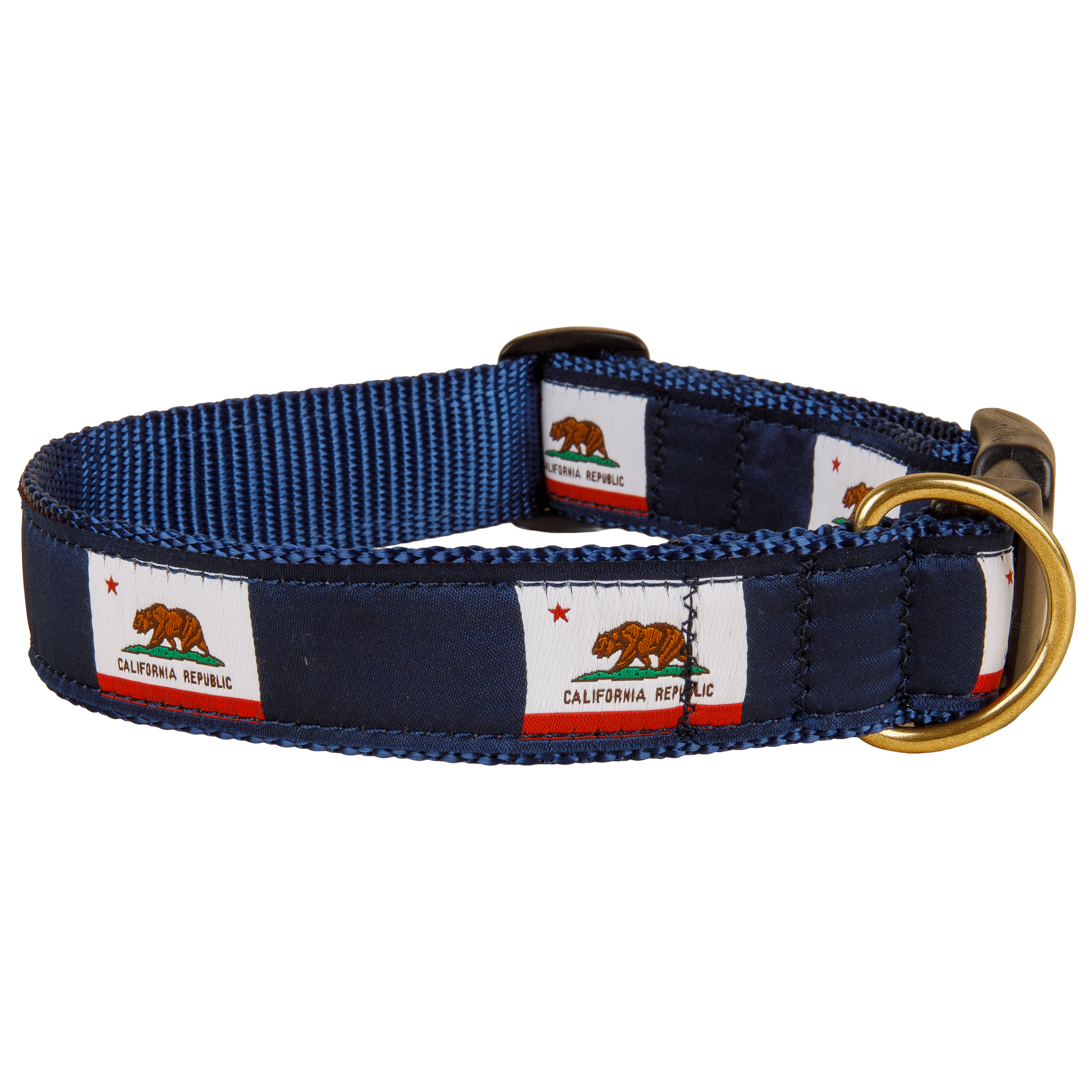 California State Flag Ribbon Dog Collar