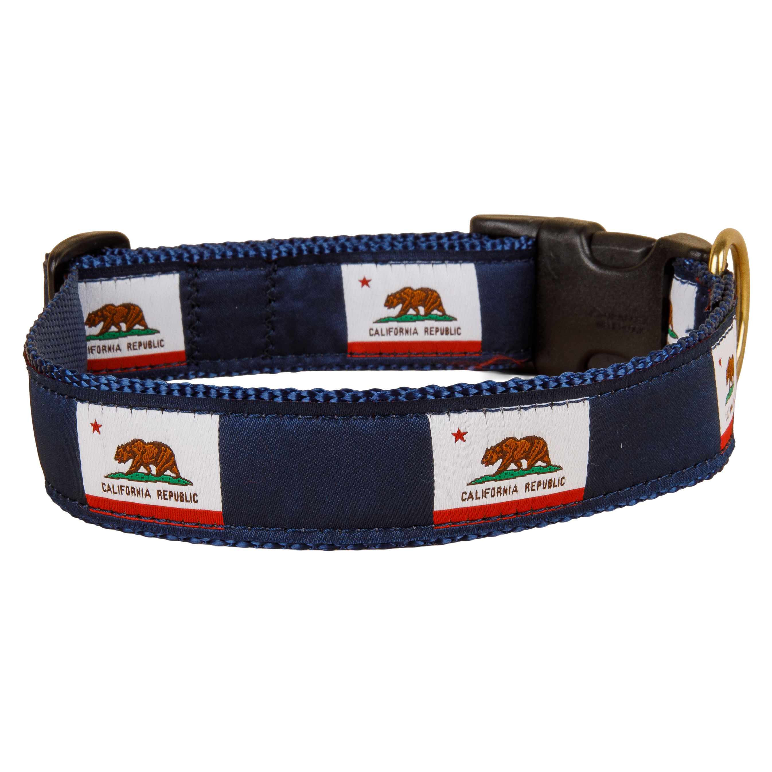 California State Flag Ribbon Dog Collar