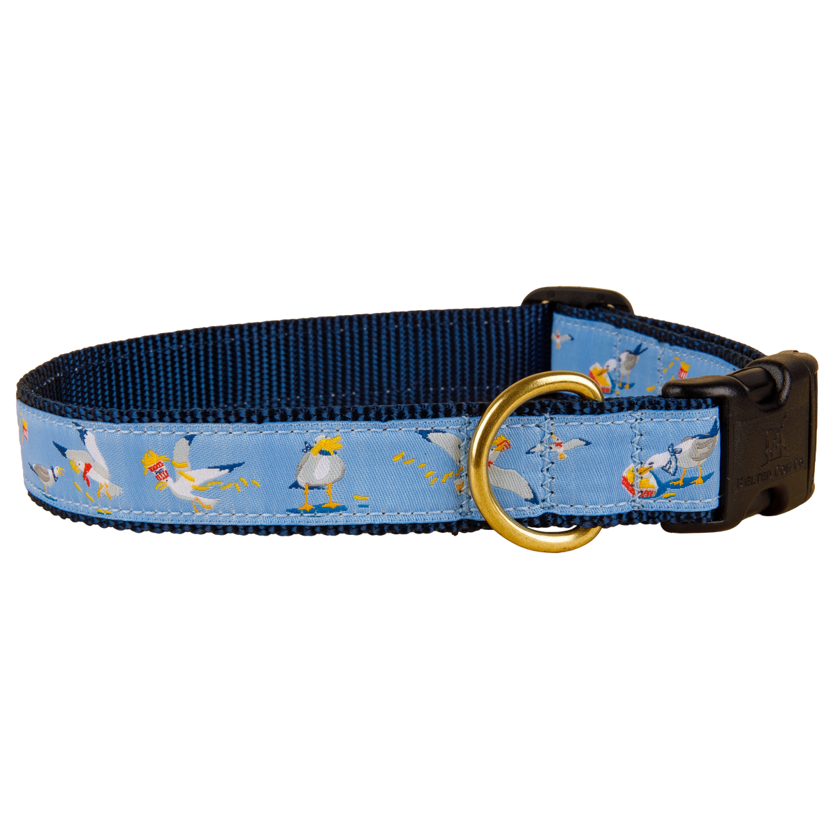 Seagulls & French Fries Ribbon Dog Collar