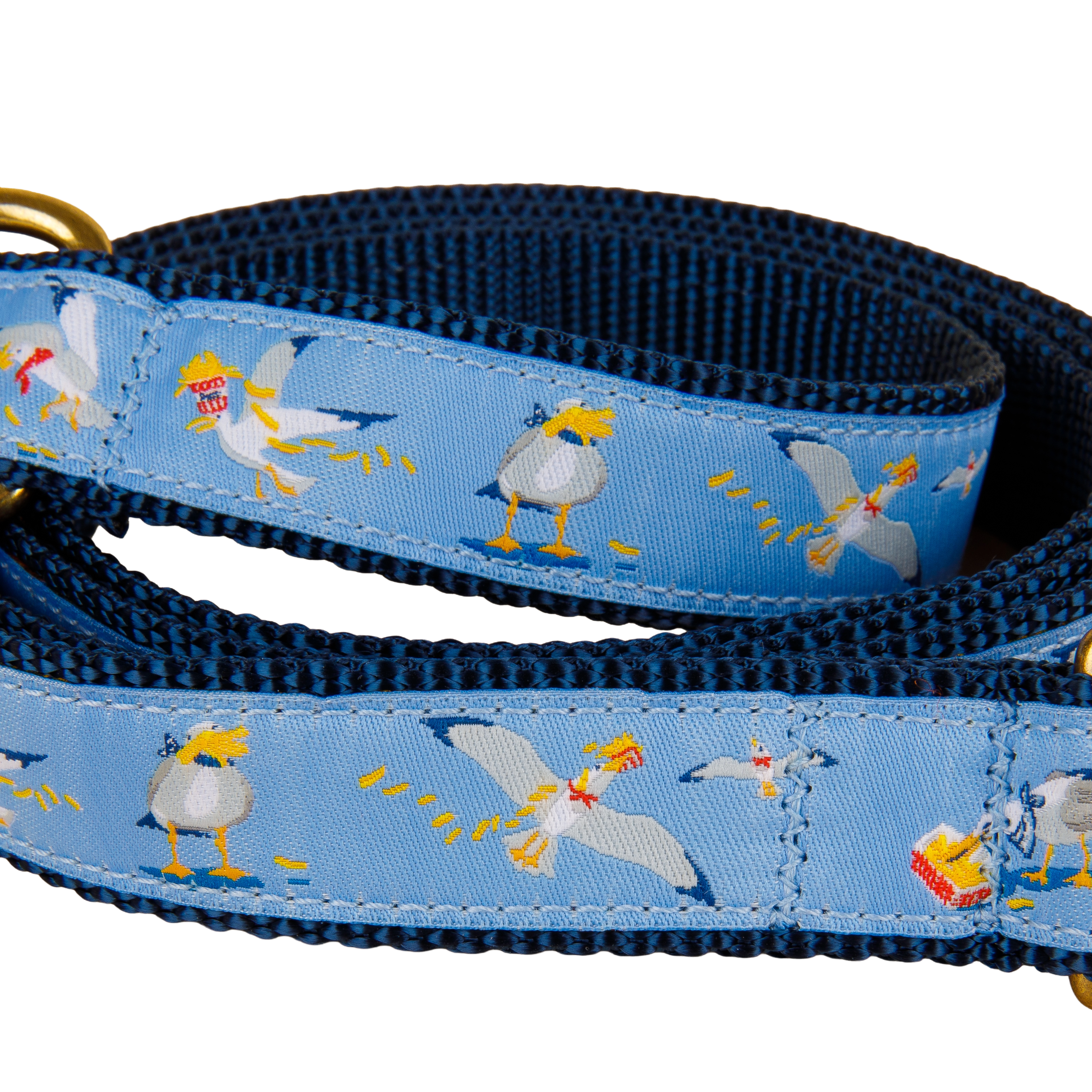 Seagulls & French Fries Ribbon Dog Collar