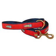 Hopkins Fish Ribbon Dog Leash in Red; Collar Width: 1 Inch; : 