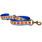 Retro Flower Ribbon Dog Leash; Yellow; 1 Inch Thumbnail