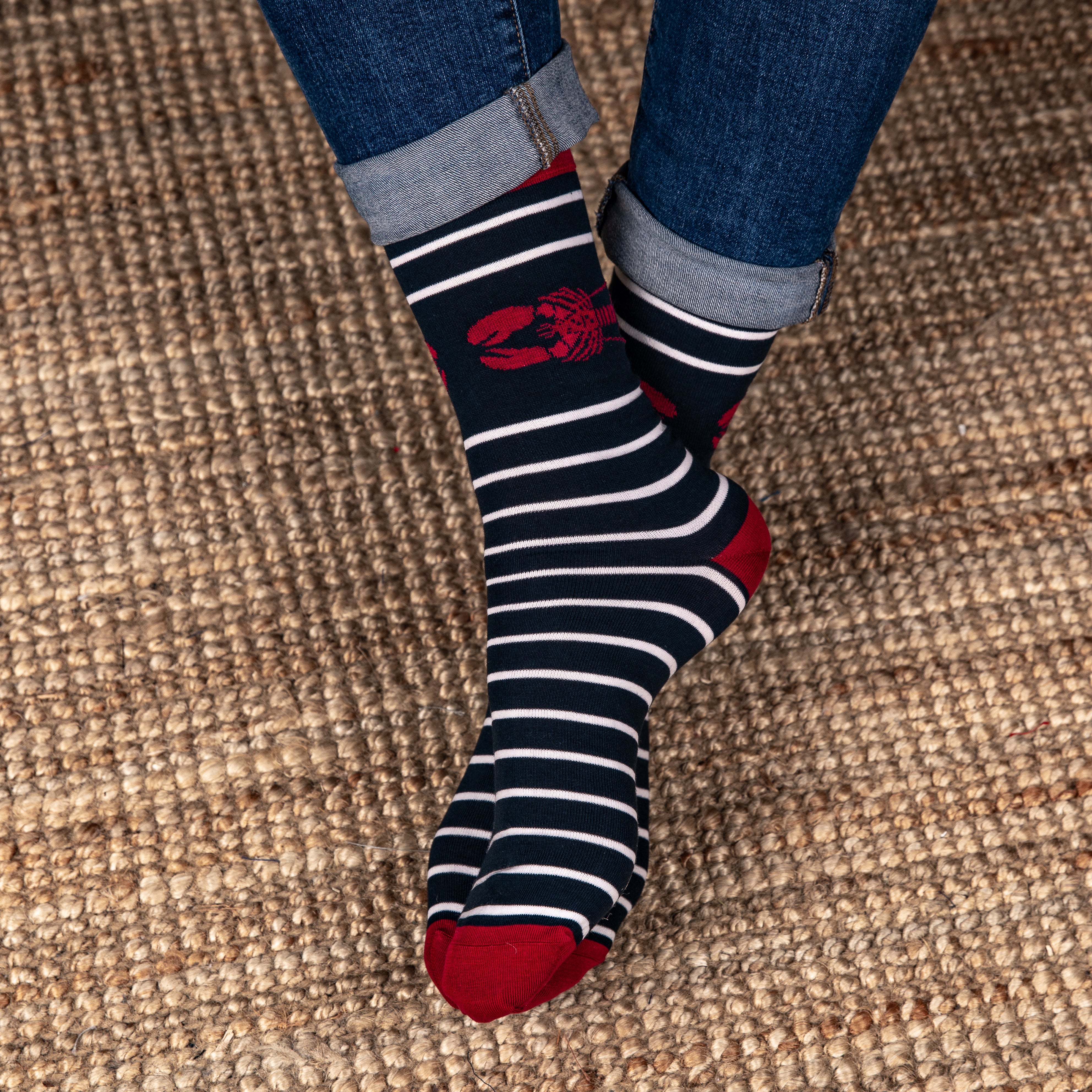 Classic Lobster Stripe Socks