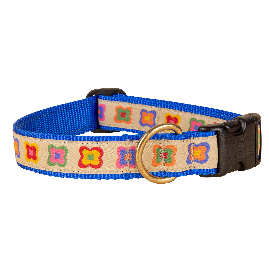 Retro Flower Ribbon Dog Collar