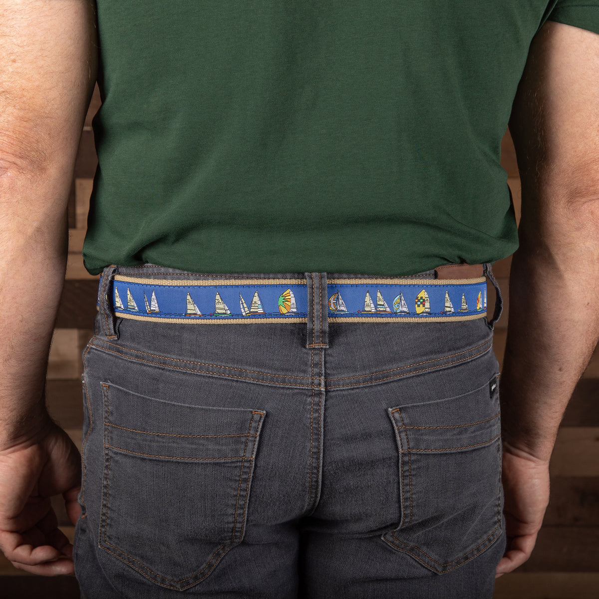 Rounding the Mark Ribbon Club Belt worn on model