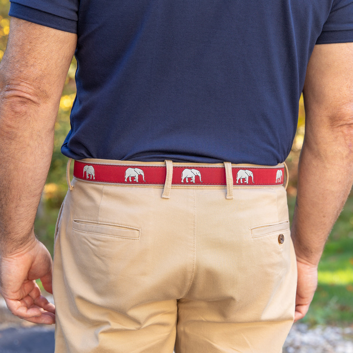 Elephant Ribbon Club Belt worn on model