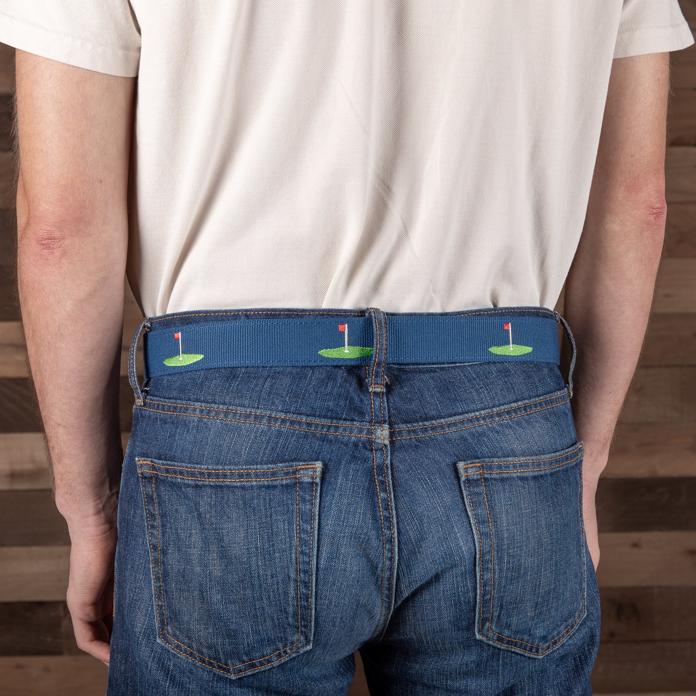 green friendly golf belt