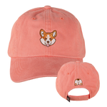 Corgi Butt Dad Hat in Coral Thumbnail