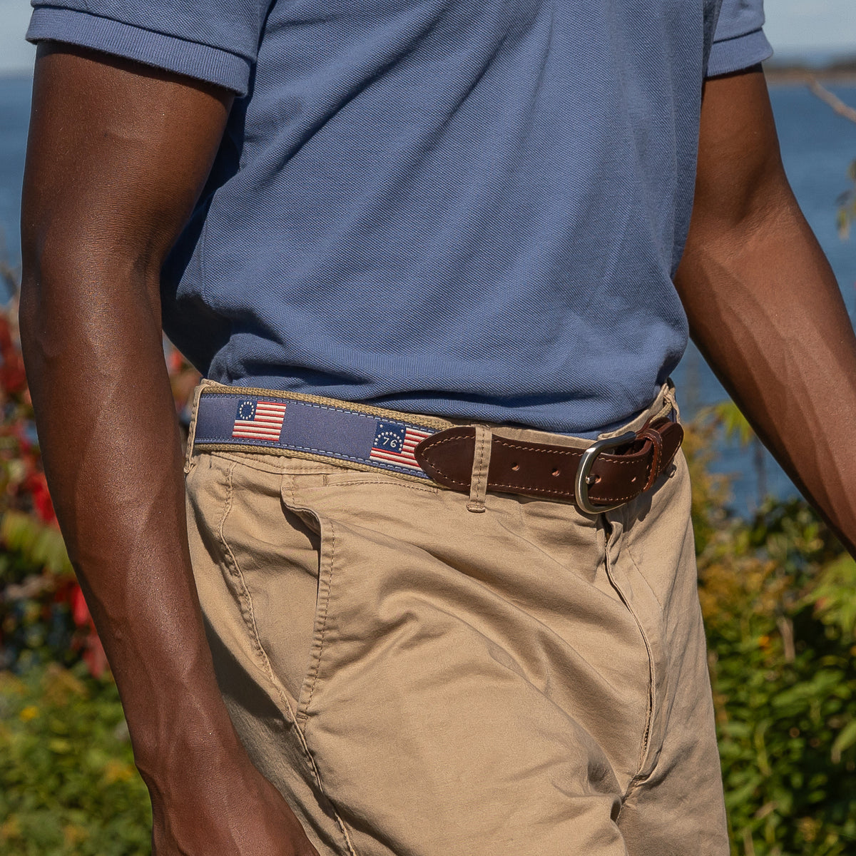 Historical American Flags Ribbon Club Belt