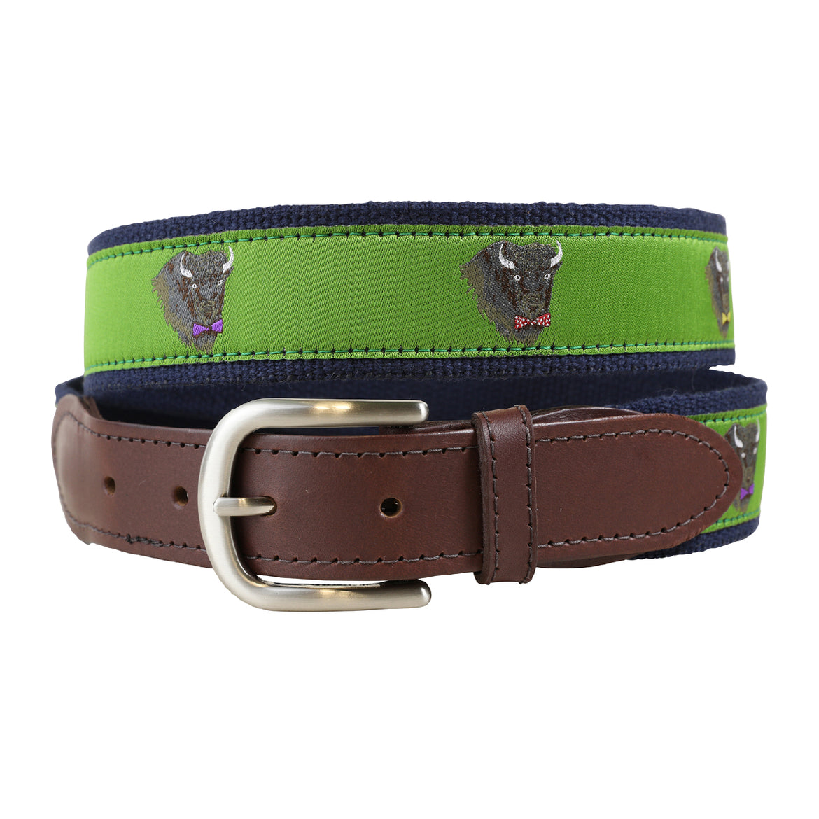 Buffalo in Bowties Ribbon Club Belt