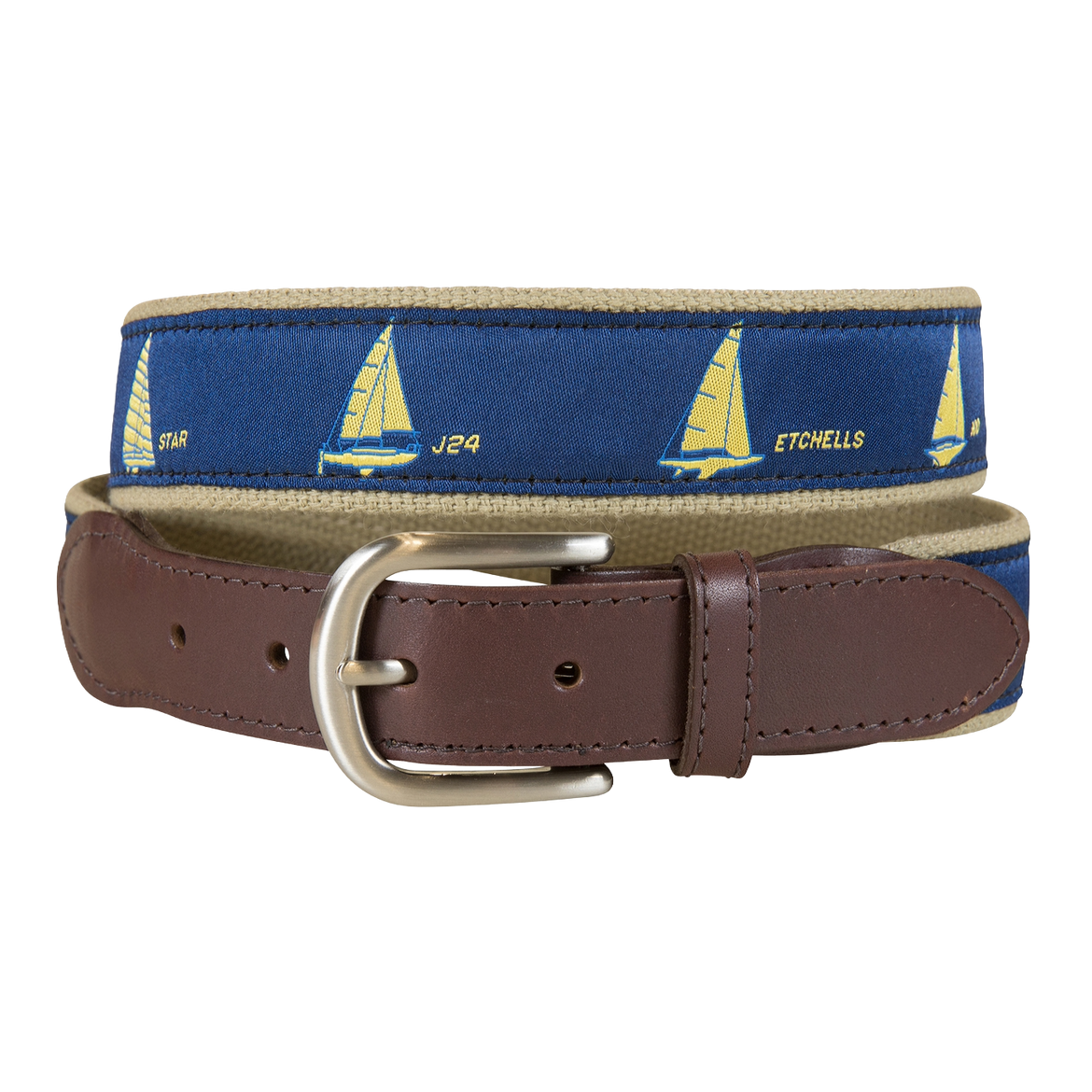 One Design Ribbon Club Belt in Navy