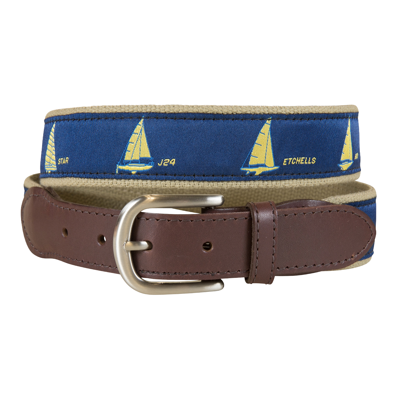 One Design Ribbon Club Belt in Navy