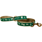 Pasta Ribbon Dog Leash in Green, 1-inch Thumbnail