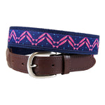 Herringbone Fish Ribbon Club Belt in Navy Thumbnail