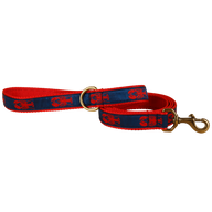 BLC Product Image: Lobster Ribbon Dog Leash | Navy; Leash Width: 1 Inch