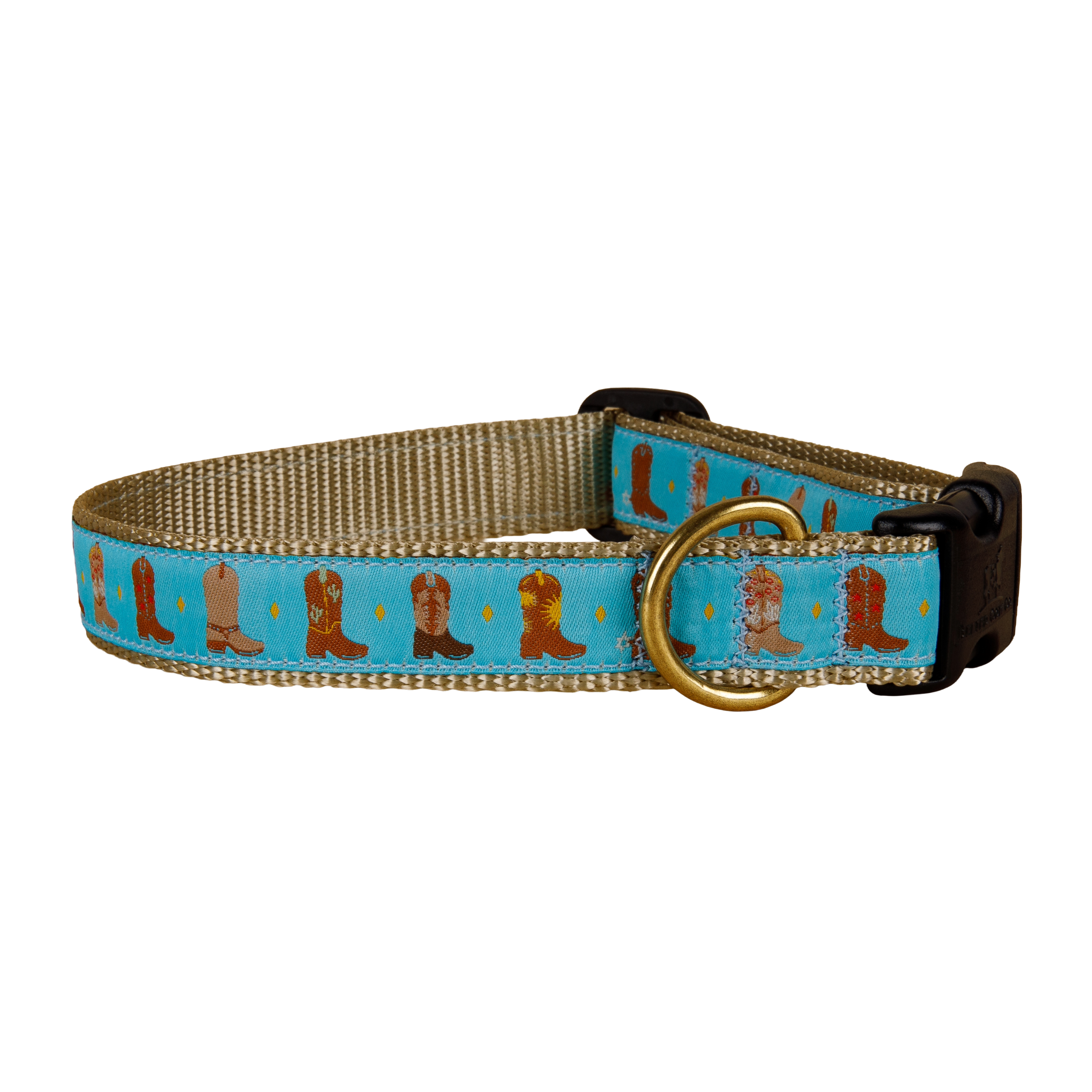 Cowboy Boots Ribbon Dog Collar