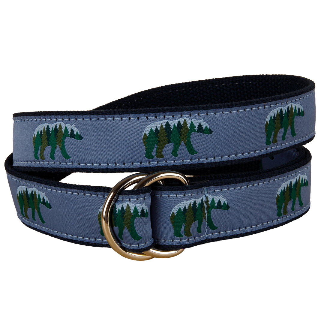 Woodland Bear Ribbon D-Ring Belt