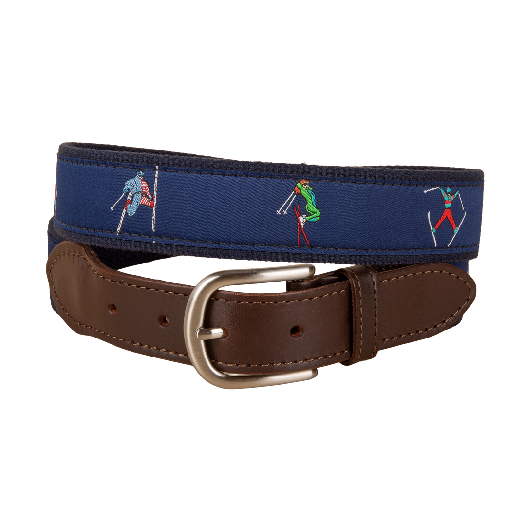 Retro Skier Ribbon Club Belt
