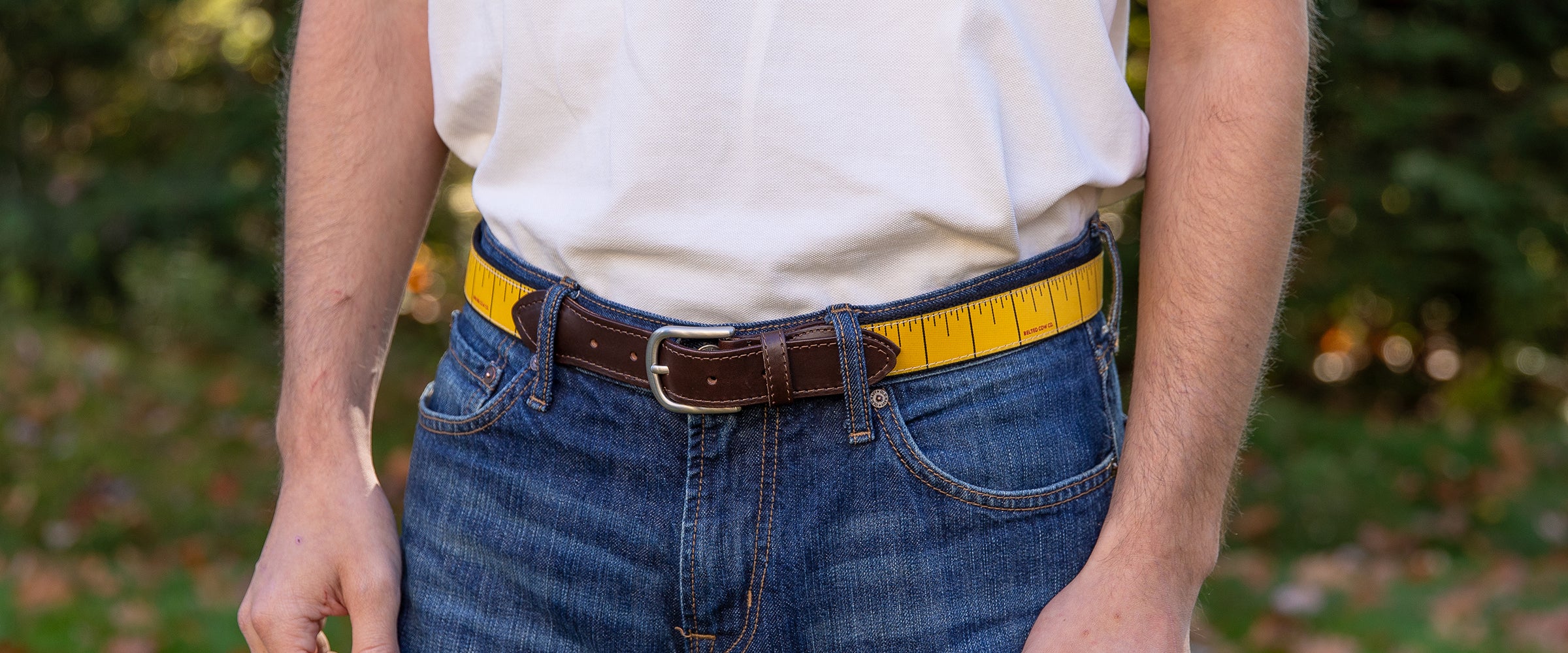 Tape Measure Ribbon Club Belt - Main Image