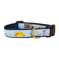 Delivery Dog Dash Dog Collar in Light Blue - Collar Width: 1 Inch