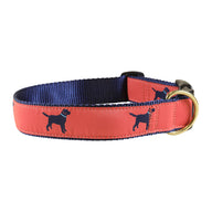 Labrador Retriever Ribbon Dog Collar in Red - Collar Width: 1.25 Inch